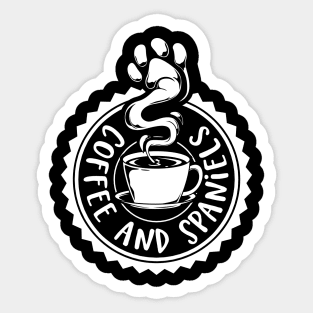 Coffee and Spaniels - Spaniel Sticker